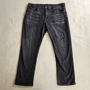 Lucky Brand Faded Black Straight Leg Denim Jeans Men 38x30 Stretch Indie